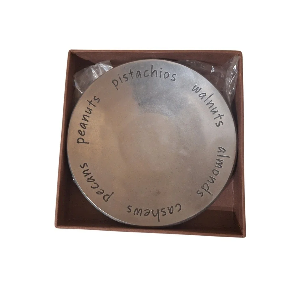 Bombay Duck London Fiesta Cookie Plate Nut‎ Cookie Plate Set Silver Metal Party